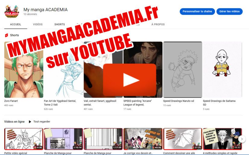 Mymangaacademia.fr sur YouTube.
