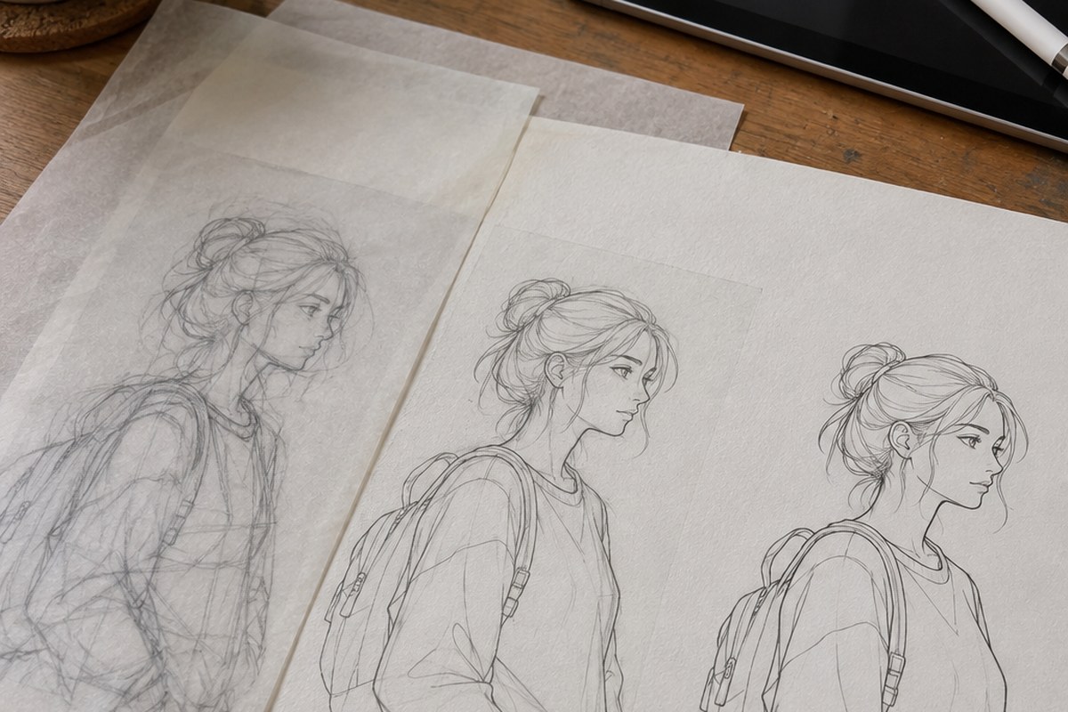 Dessin manga au crayon : Storyboard manga : construis une scène claire et lisible