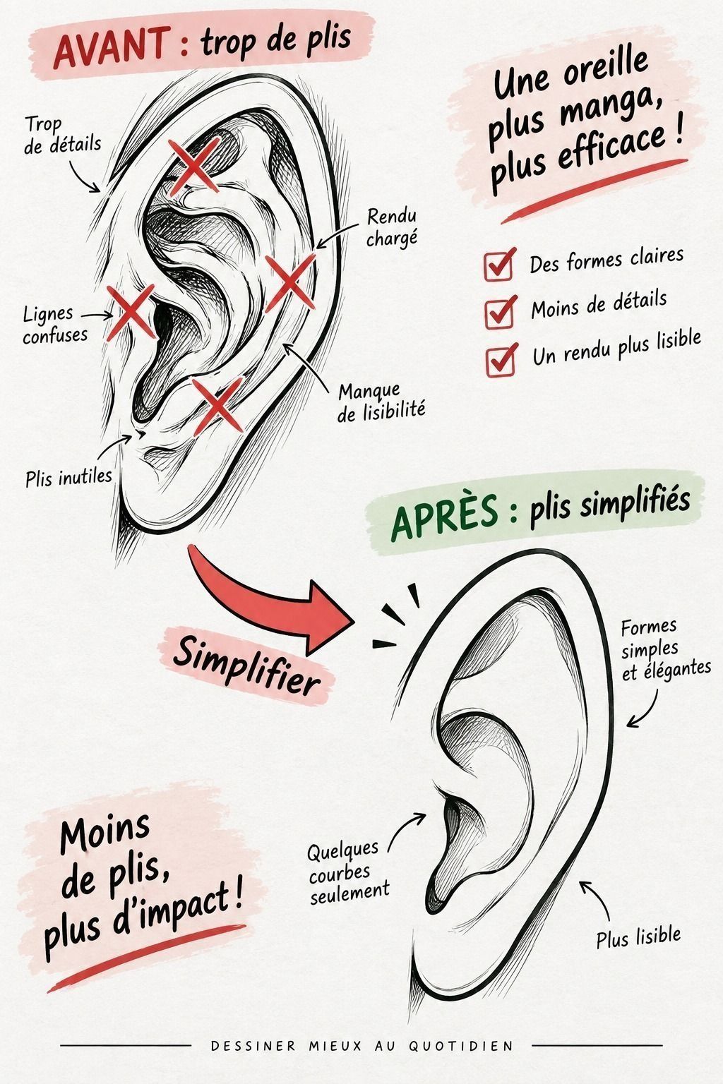 Simplifie les plis au lieu de tout recopier