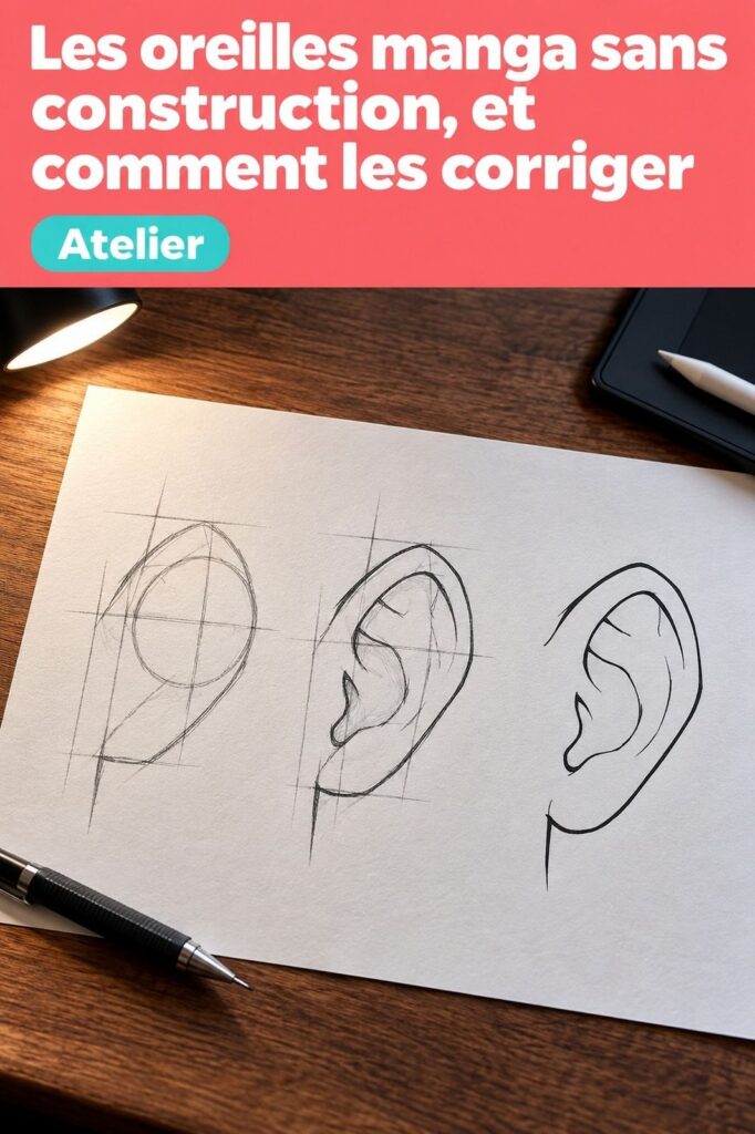 Facile, Dessiner les Oreilles Manga Pour Débutants Sans Se Tromper