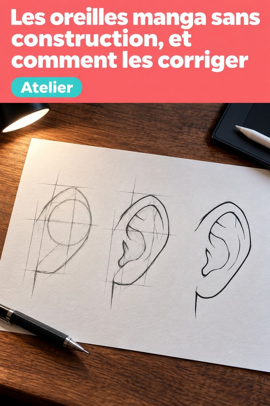 Facile, Dessiner les Oreilles Manga Pour Débutants Sans Se Tromper