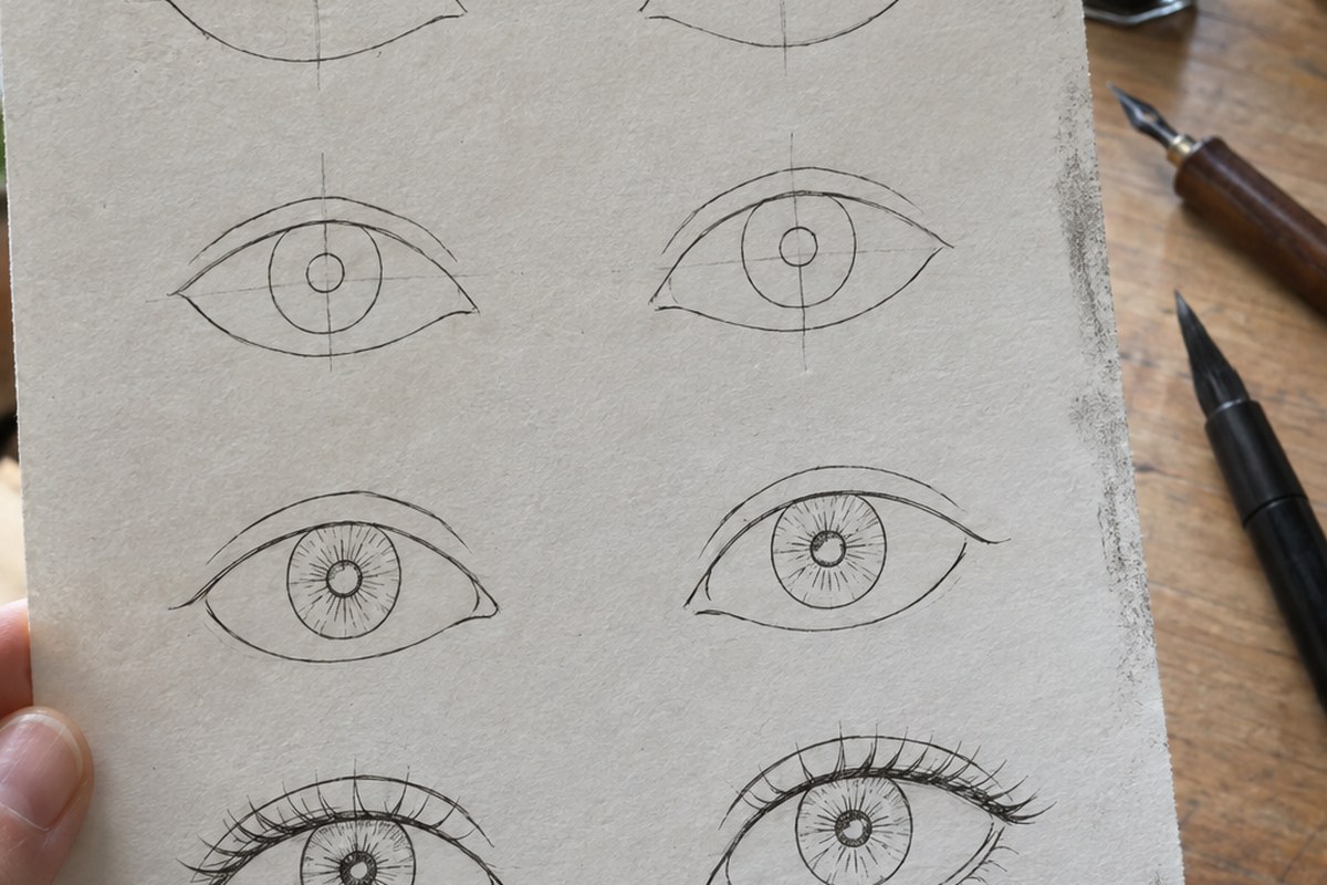 Dessin manga au crayon : Dessiner des yeux manga : placement, regard et exercices