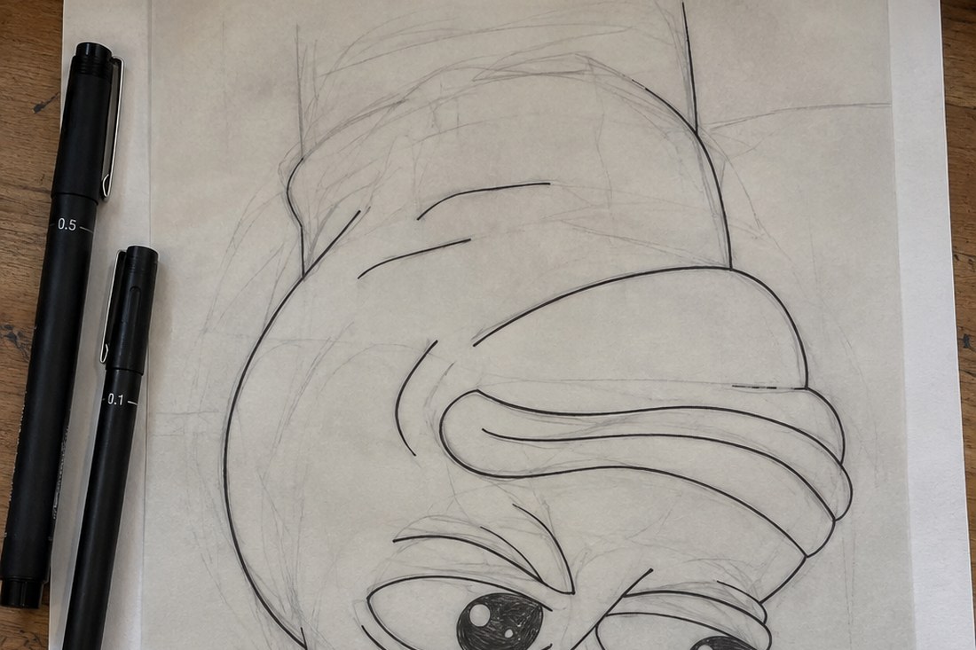 Dessin manga au crayon : garde le même visage sous plusieurs angles