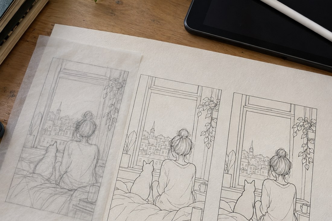 Dessin manga au crayon : page lisible : guide le regard avec tes cadrages