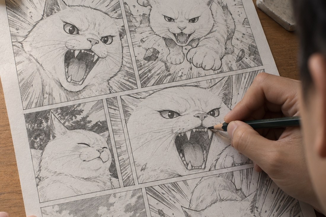 Dessin manga au crayon : fiche de personnage : construis un modèle que tu peux reprendre
