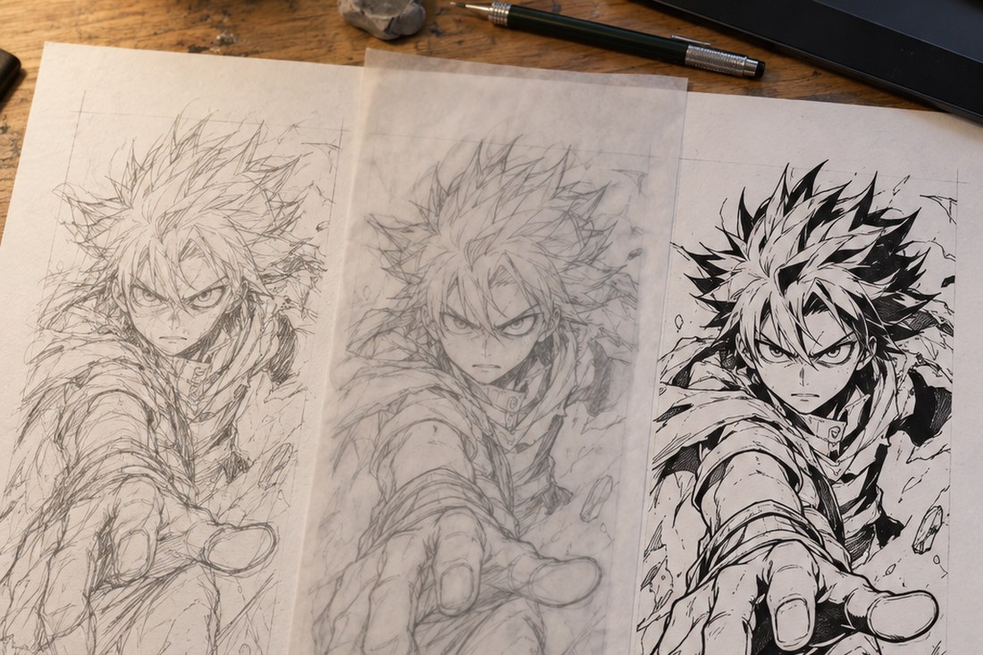 Dessin manga au crayon : erreurs fréquentes : corrige ce qui bloque ton héros