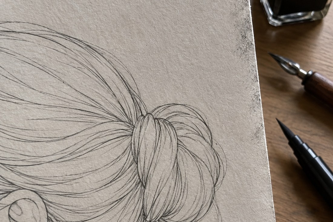 Dessin manga au crayon : cheveux manga : construis la coiffure en 6 étapes