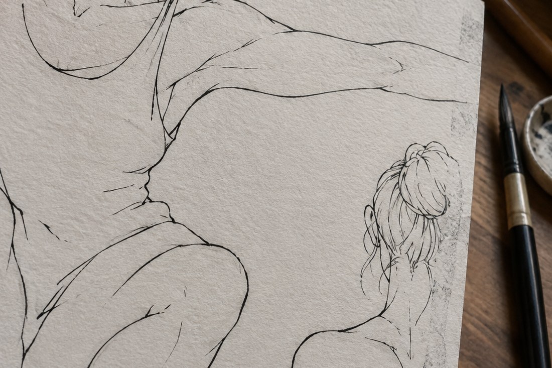 Dessin manga au crayon : références de poses : les quatre familles et leurs limites