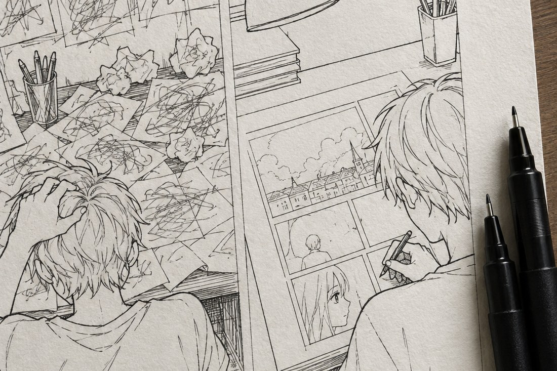 Dessin manga au crayon : erreurs fréquentes : corriger ce qui brouille ta page