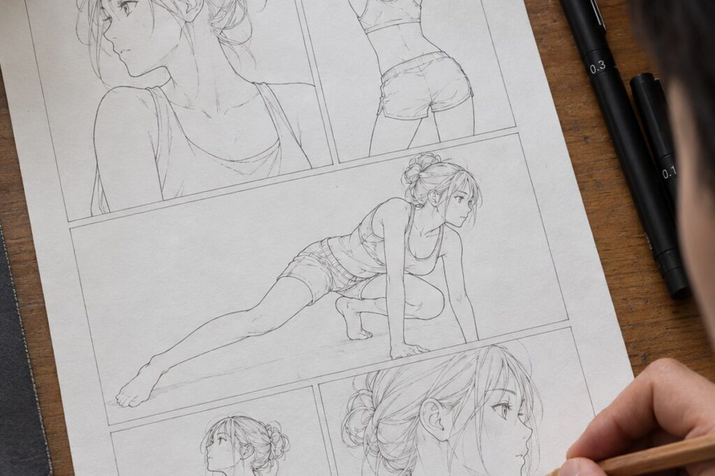 Dessin manga au crayon : Sites de poses : choisir tes références pour le manga