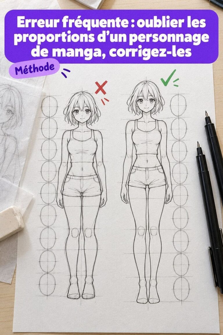Facile créer un personnage de manga original pour débutants sans matériel