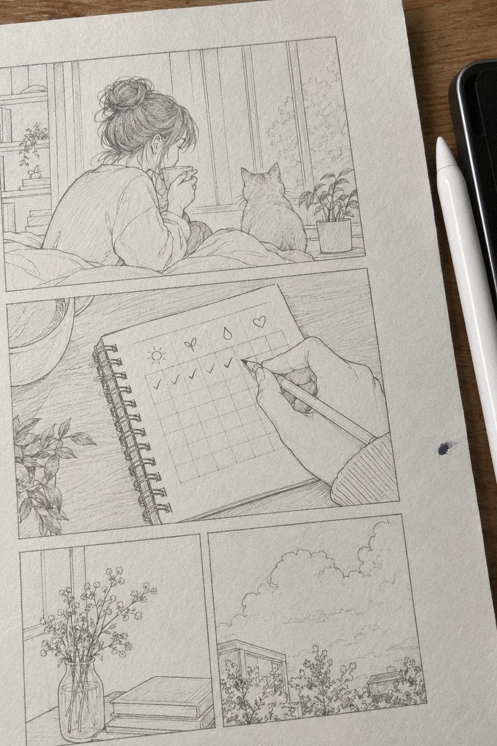 Suivre ses progrès dans un carnet manga