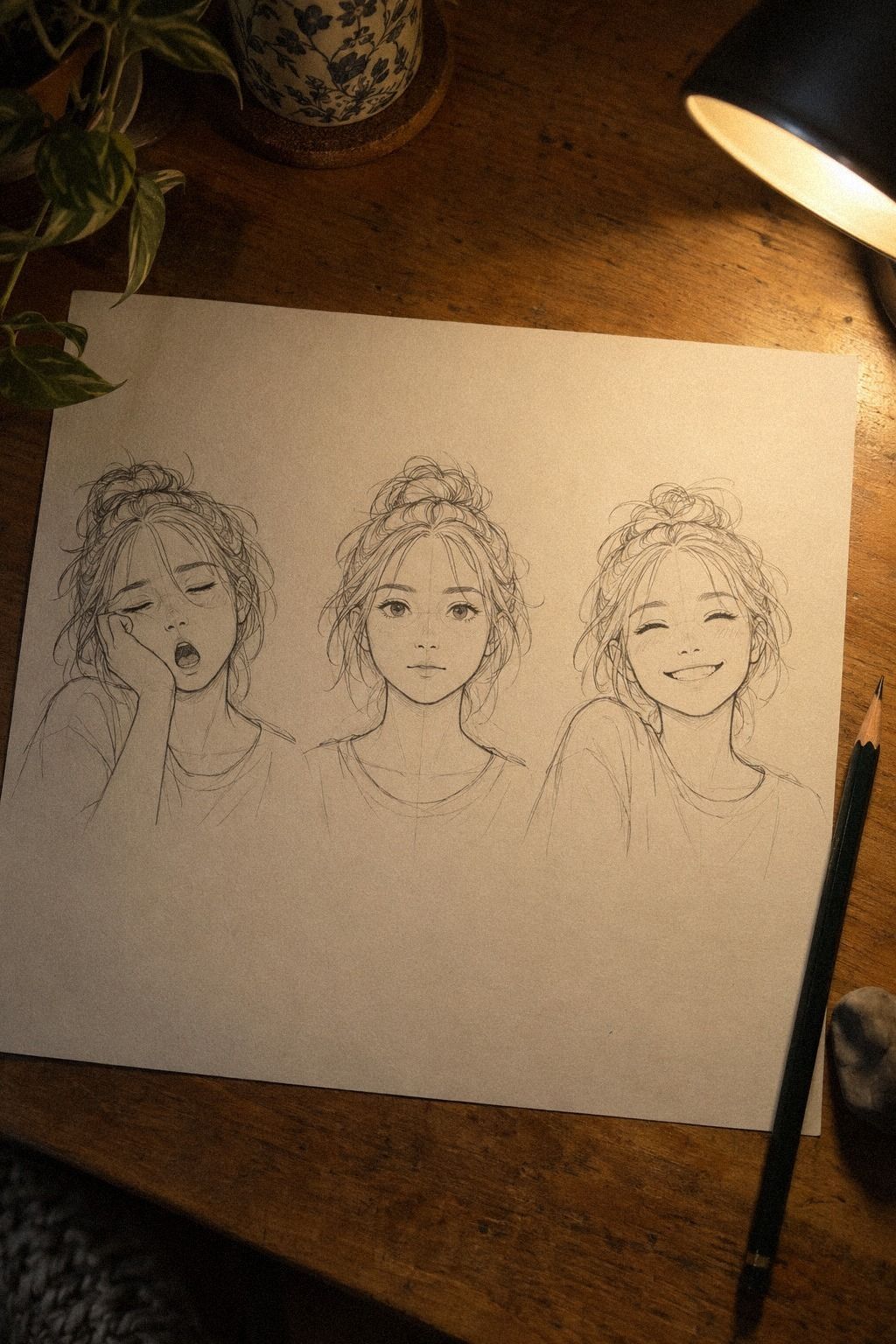 Dessiner une expression différente chaque matin