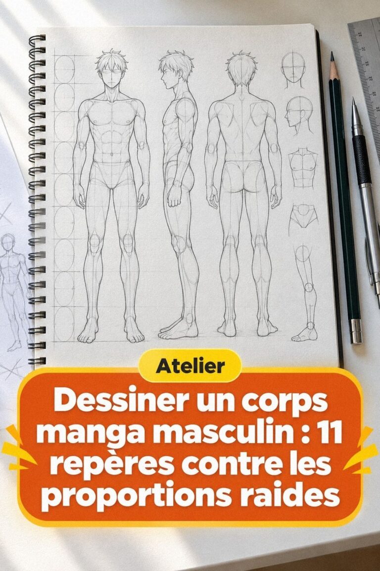 11 Astuces pour Dessiner un Corps Manga Masculin sans te Tromper sur les Proportions