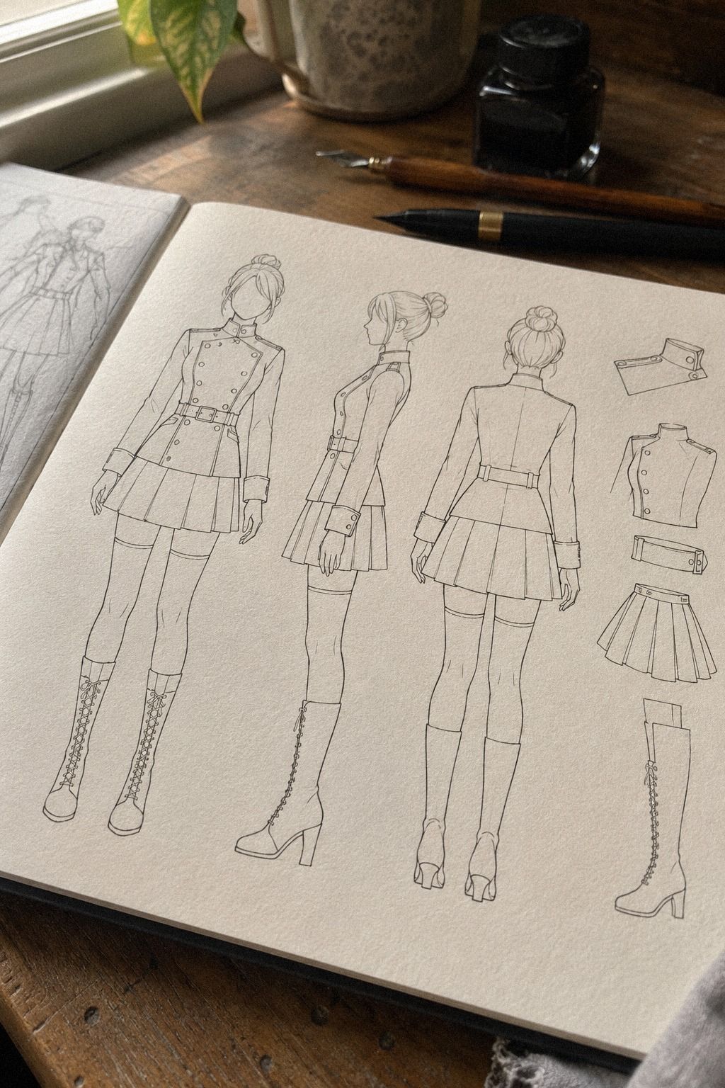 Vérifie les proportions d’un uniforme manga