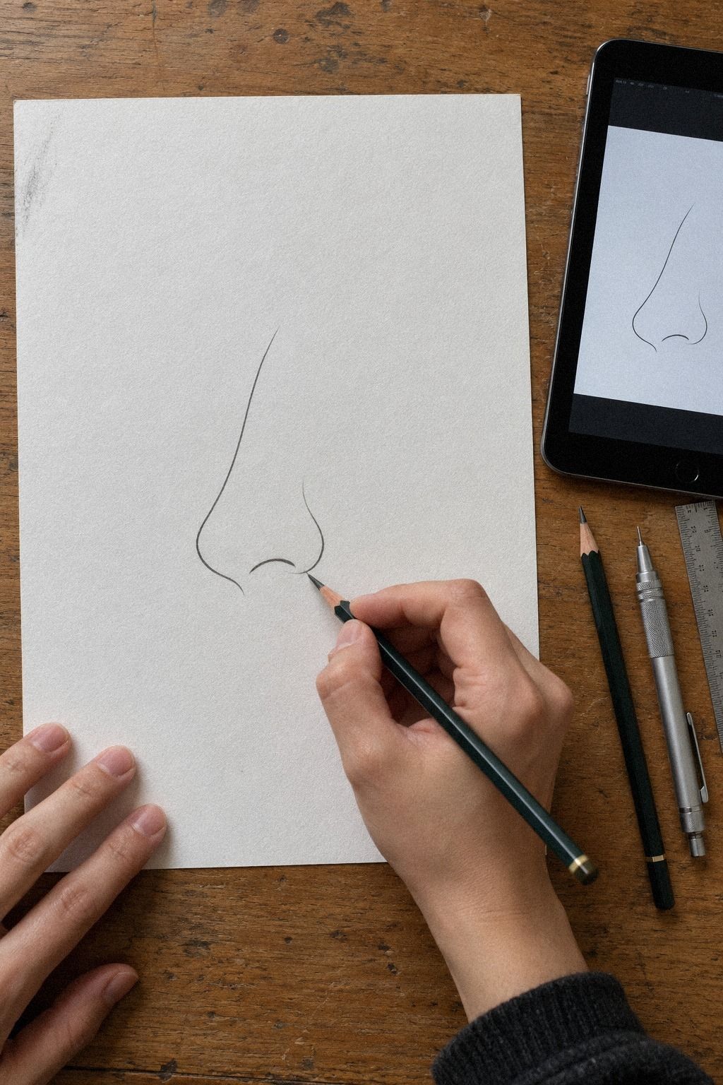 Comment simplifier un nez manga en trois lignes ?