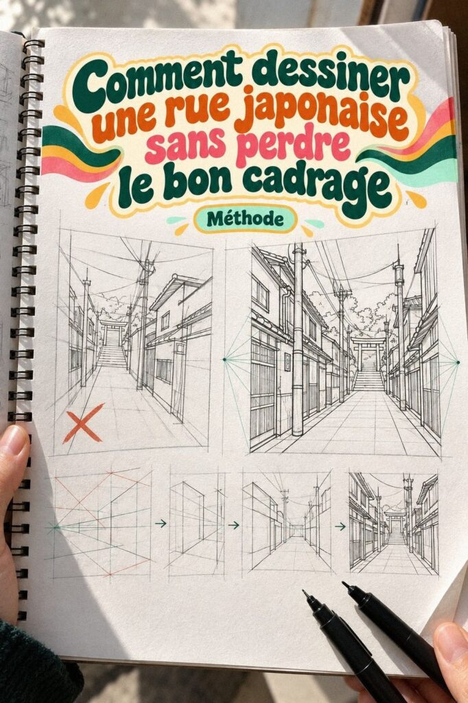 Comment dessiner une rue japonaise crédible sans y passer des heures - 11 étapes